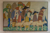 <center>Exposition de crèches en 2017.</center>David Dellepiane Les Bergers, 1925 Huile sur toile 101 x 154 cm. <br>
Dellepiane est le principal affichiste marseillais du début du XXe siècle et l'un des représentants les plus nets de l'Art Nouveau en Provence. C'est en 1914 qu'il aurait découvert les potentialités picturales du santon. Les œuvres présentées au cours de cette exposition à Maison Blanche furent exécutées pour être montrées en 1925 à l'Exposition des Arts décoratifs à Paris, dans le Pavillon de la Provence, dont le commissaire était Marius Dubois, fondateur du Musée du Vieux- Marseille