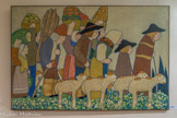 David Dellepiane Les Bergers, 1925 Huile sur toile 101 x 154 cm. <br>
Dellepiane est le principal affichiste marseillais du début du XXe siècle et l'un des représentants les plus nets de l'Art Nouveau en Provence. C'est en 1914 qu'il aurait découvert les potentialités picturales du santon. Les œuvres présentées au cours de cette exposition à Maison Blanche furent exécutées pour être montrées en 1925 à l'Exposition des Arts décoratifs à Paris, dans le Pavillon de la Provence, dont le commissaire était Marius Dubois, fondateur du Musée du Vieux- Marseille